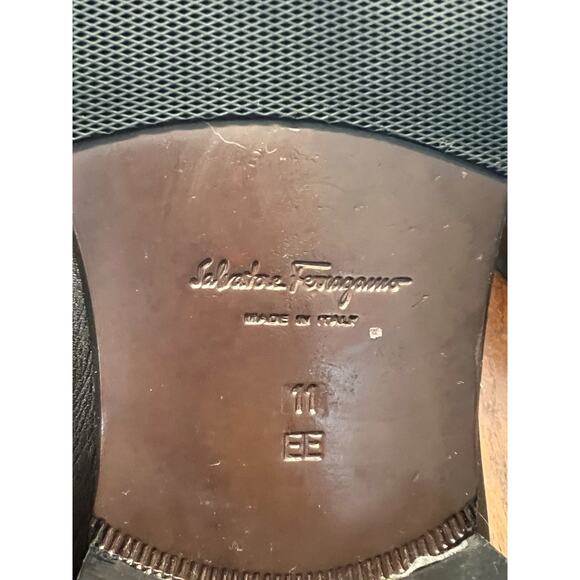 Salvatore Ferragamo Chocolate Brown Soft Leather Penny Loafer Sz 11 EE main image 5